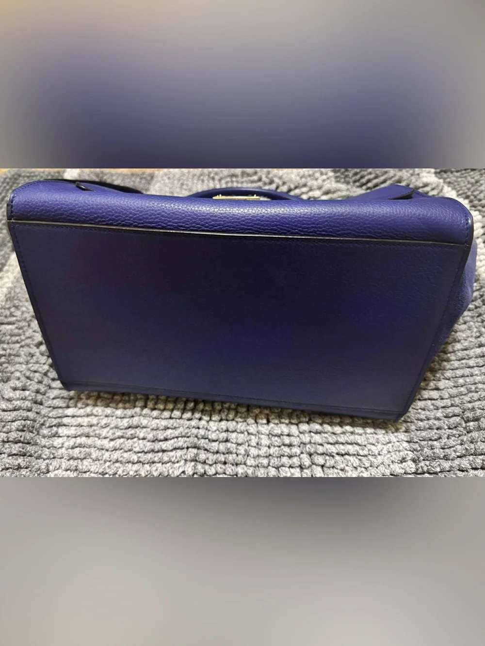 Structured Top-Handle Women's Bag in Deep Blue
